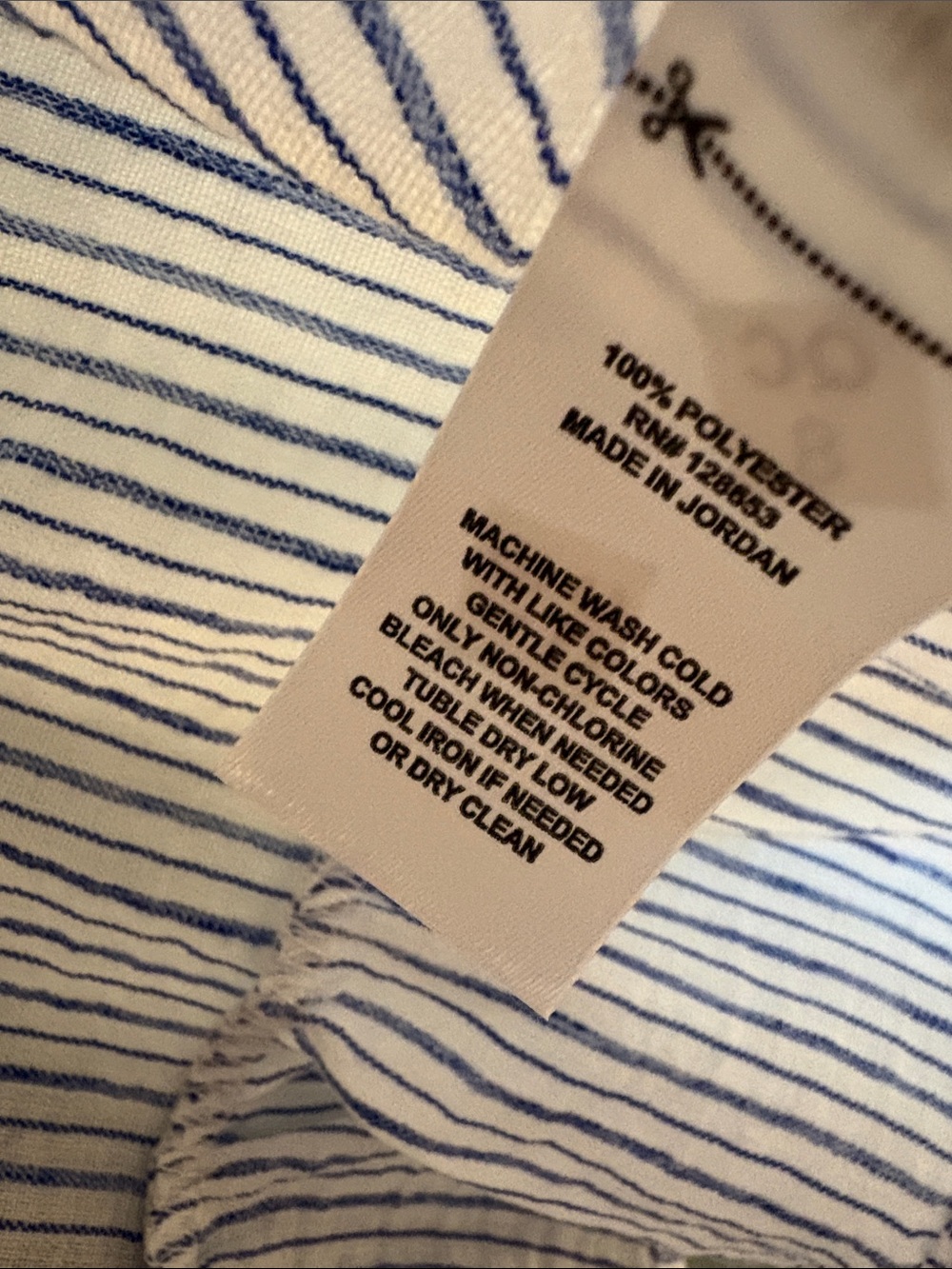 Blue Stripe Ruffle Sleeveless Button-Front Flowy Top - Picture 7 of 11